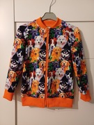 Nowa bluza bomberka zapinana na zamek rozmiar 122 pieski