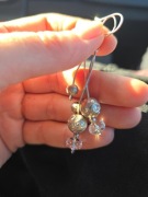 Srebrne wiszące kolczyki, stare kolczyki 