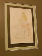 Jacques Villon: czarny ołówek i akwarela autograf / czytelny podpis (1902)