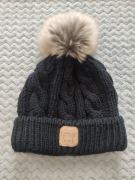 Czapka zimowa dziecięca, ocieplana polarem, czarna, dla dzieci  3-4 lata. 