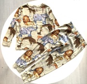 H&M Ciepła PIŻAMA 110/116 Piżamka bawełniana Safari Zwierzęta IDEAŁ