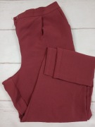 New Look spodnie damskie M L 40 eleganckie bordowe cygaretki wysoki stan 