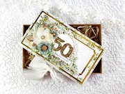 Pamiątka ZŁOTE GODY 50 rocznica ślubu kartka pudełko+ personalizacja GRATIS