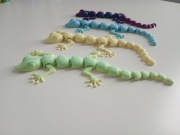 Zestaw zabawek 3d jaszczurka gekon na magnes flexi ruchoma 