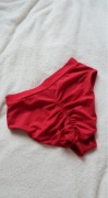 majtki na pole dance czerwone odkryte marszczone pole dance wear L