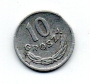 PRL 10 GROSZY 1966 DESTRUKT