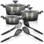 OKAZJA! GARNKI ceramika, marmur , 10 el. ZILNER z pokrywkami