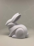 Zając Wielkanocny 3D Biały Minimalistyczny Dekoracja Premium