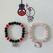 Bransoletki dla par hello kitty x spiderman
