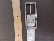 Pasek srebrny klamra cyrkonie