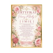 Personalizowany plakat dyplom A4 na wieczór panieński bride to be wyjatkowy