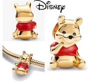 Srebrny Nowy Charms do bransoletki modułowej Kubuś Puchatek