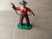 Żołnierzyk prl kowboj z lassem