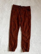 Fox&bunny brązowe spodnie dinozaury 134 9 lat jesień modne wygodne jogger