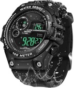 Tekmagic Cyfrowy zegarek sportowy, wodoodporny, unisex W61