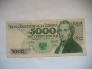 POLSKA BANKNOT PRL 5000 zł 1982 rok seria BZ