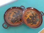 Dwa ceramiczne talerze do pizzy. Talerz pizza.