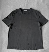Zara bluzka t-shirt grafit szara bawełna M L