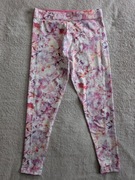 Różowe spodnie legginsy sportowe w kwiaty kwiatki USA Pro 158 jak nowe