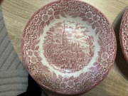 3x antyczne talerze angielskie transferware Staffordshire vintage Grindley