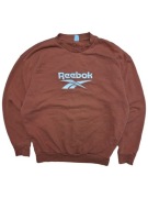 Brązowa/ciemno pomarańczowa bluza Reebok retro addias boxy vintage 90s