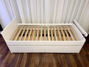 Łóżko IKEA SLÄKT z dodatkowym łóżkiem dolnym i szufladami (200x90)