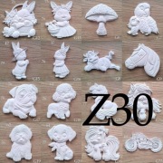 Zestaw 30 figurki do malowania dla dzieci z gipsu 