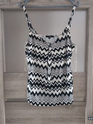 Wzorzysta koszulka na ramiączkach 