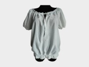 Biała bluzka Cubus, 100% bawełna z haftem, Boho / Hiszpanka 40/42