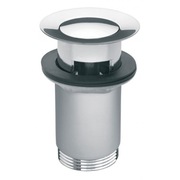 Korek uniwersalny z przelewem klik-klak okrągły srebrny FERRO