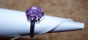 Pierścionek Srebro + amethyst 
