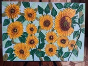 Słonecznikowe Lato – Obraz przestrzenny z motywem kwiatowym