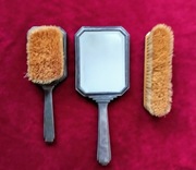 Stary zestaw toaletowy lusterko + dwie szczotki