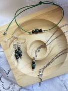 Agat mszysty & onyks – harmonia i siła - komplet (prezent dla mamy)