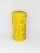 Świeca z wosku pszczelego, LOVE 