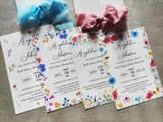 Zaproszenia ślubne na wesele polne kwiaty z kalką 