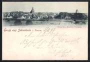 ŚWIDWIN Gruss aus Schivelbein piękna panorama 1897