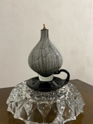 Szklana lampa olejna ręczna robota