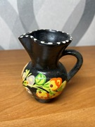 Wazonik Ceramiczny Czarny Ręcznie Malowany