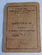 DWIE LEGITYMACJE CZŁONKOWSKIE SPÓŁDZIELNI SPOŻYWCÓW