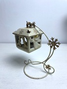 Świecznik domek ceramiczny podwieszany ŚWIĄTECZNY / używany