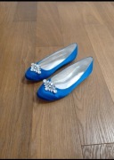 Aksamitne baleriny Royal Blue rozmiar 40