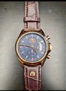 Zegarek męski Poedagar – granatowa tarcza, mapa świata, elegancki design