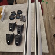 BAGAŻNIK DACHOWY BELKI POPRZECZKI NA RELINGI ALUMINIOWE 120CM UNIWERSALNE