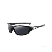 Okulary Sport POLARIZED BLACK - White UV+400 biało-czarne tło