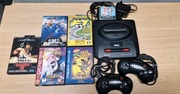 Sega Mega Drive 7 Gier Rambo , Sonic 2, Power Rangers 