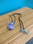 Naszyjnik wisiorek z fioletowym ametystem nr.2