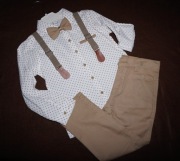 Elegancki komplet chłopięcy 92 beż