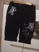 Czarne rybaczki GNIECIUCHY -Gumowane -cekiny r. M/L