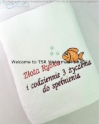 Ręcznik kąpielowy z haftem komputerowym